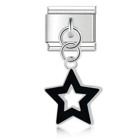 Black Star Charm - İtalyan Charm Bileklik