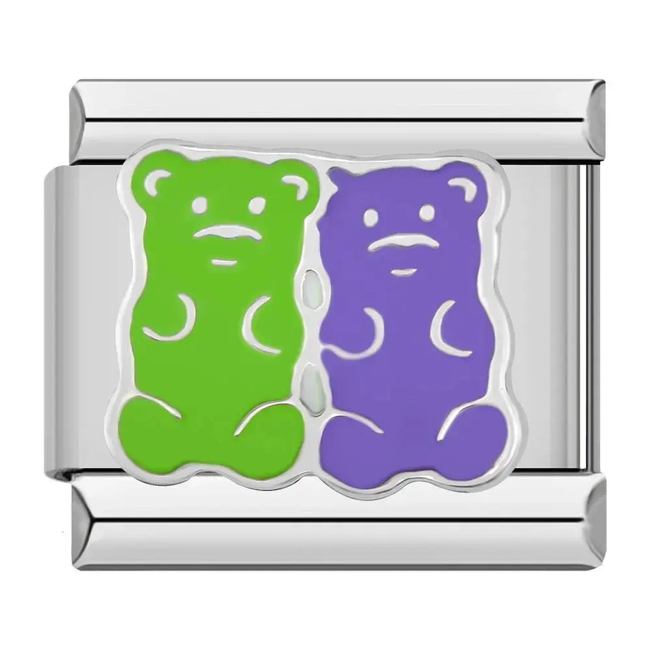 Colorful Bears Charm - İtalyan Charm Bileklik