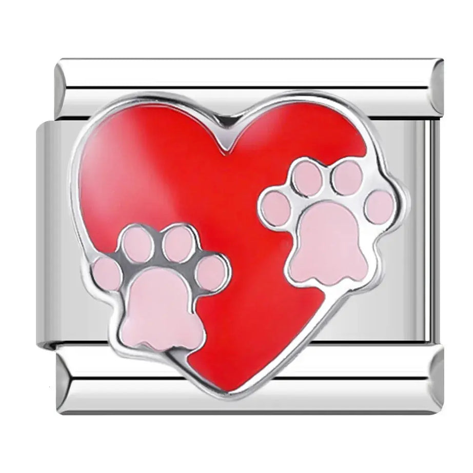 Colorful Hearts8 Charm - İtalyan Charm Bileklik