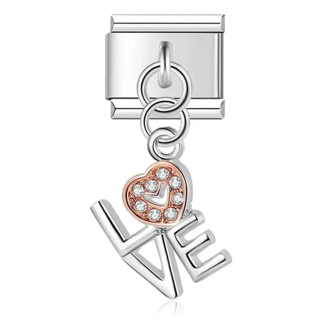 Diamond Love Charm - İtalyan Charm Bileklik