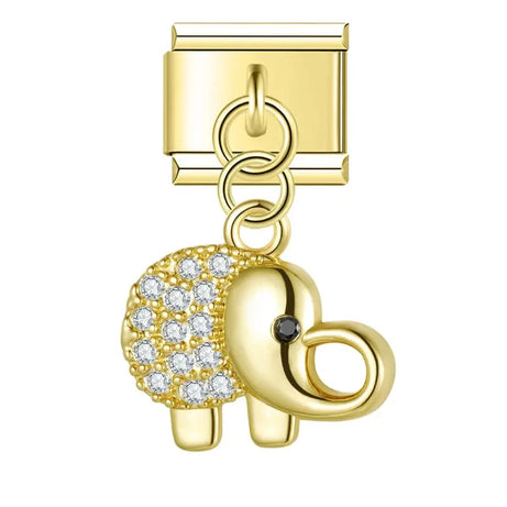 Gold Elephant Charm - İtalyan Charm Bileklik