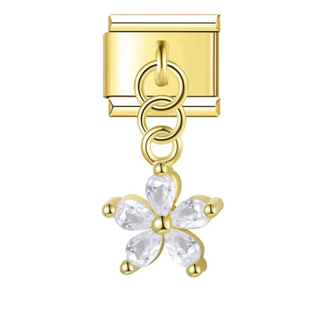 Gold Flower1 Charm - İtalyan Charm Bileklik