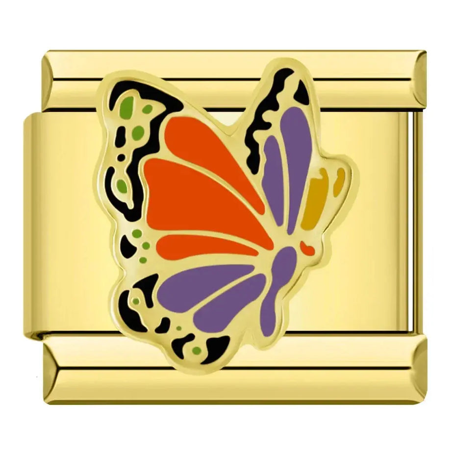 Golden Butterfly Charm - İtalyan Charm Bileklik