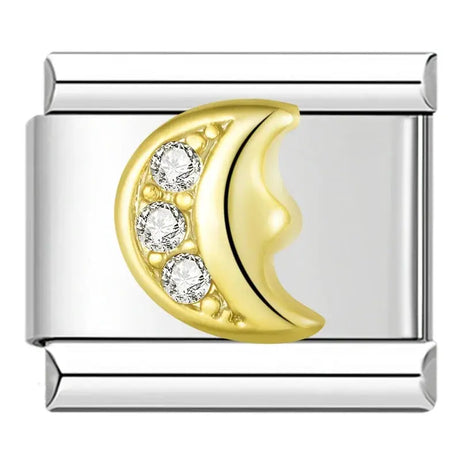 Golden Moon Charm - İtalyan Charm Bileklik