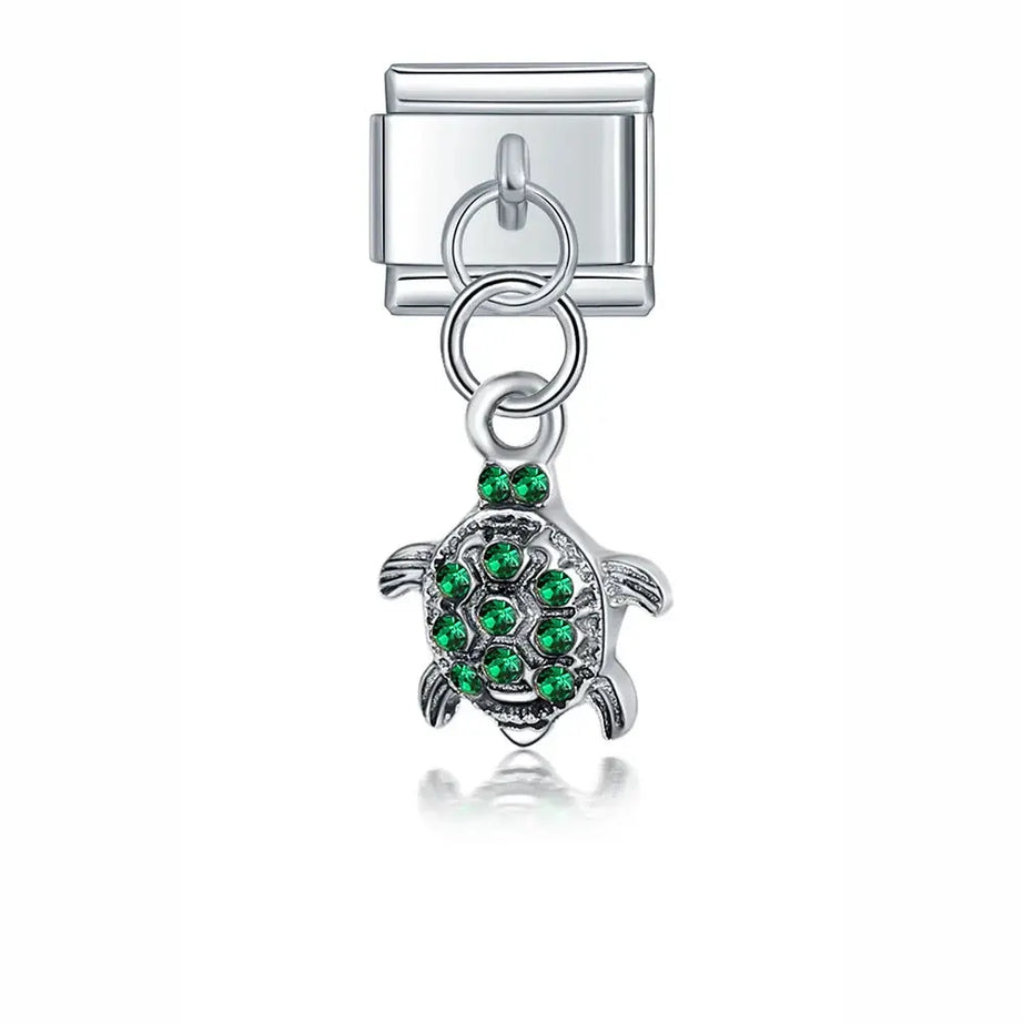 Green Sea Turtle Charm - İtalyan Charm Bileklik