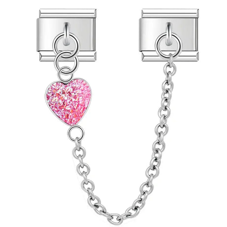 Heart Chain6 Charm - İtalyan Charm Bileklik