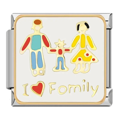 I Love Family Charm - İtalyan Charm Bileklik