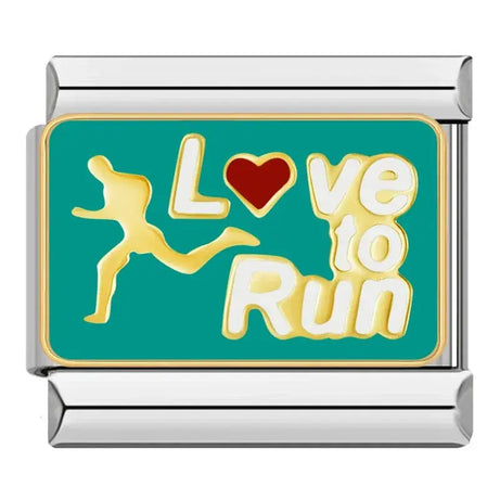 Love to Run  Charm - İtalyan Charm Bileklik