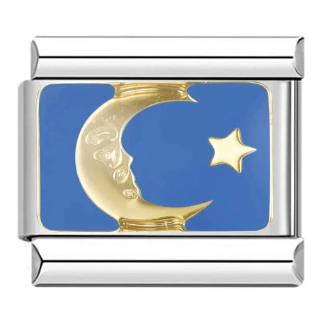 Moon and Star Charm - İtalyan Charm Bileklik