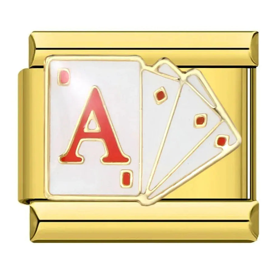 Poker Gold Charm - İtalyan Charm Bileklik