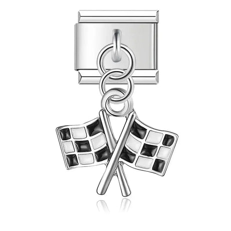 Race Flag Charm - İtalyan Charm Bileklik