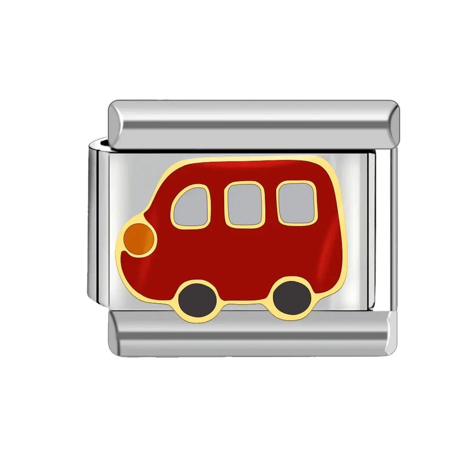 Red Bus Charm - İtalyan Charm Bileklik