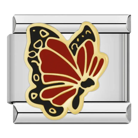 Red Butterfly Charm - İtalyan Charm Bileklik