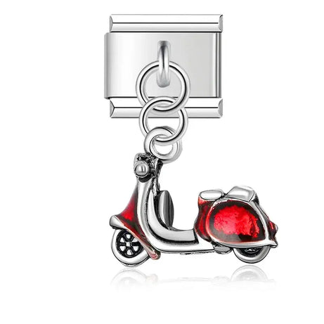 Red Scooter Charm - İtalyan Charm Bileklik