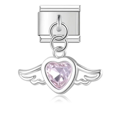 Stony Angel wing Charm - İtalyan Charm Bileklik