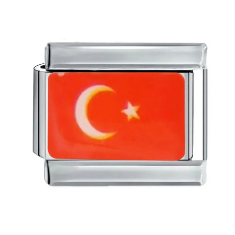 Turkish Flag Charm - İtalyan Charm Bileklik